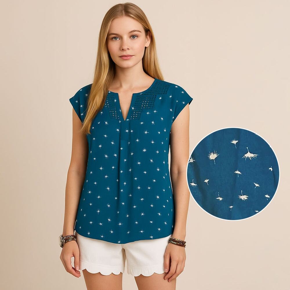 NWT Daniel Rainn Sleeveless Tank Blouse Cutout Detail Sz Petite Small